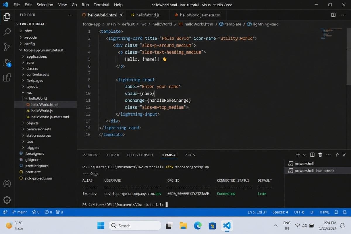 How to Create Your First Lightning Web Component in Salesforce