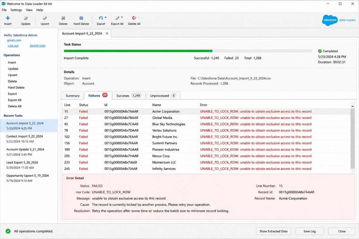 Salesforce Rabbit Error UNABLE_TO_LOCK_ROW Error in Salesforce: Causes and Fixes