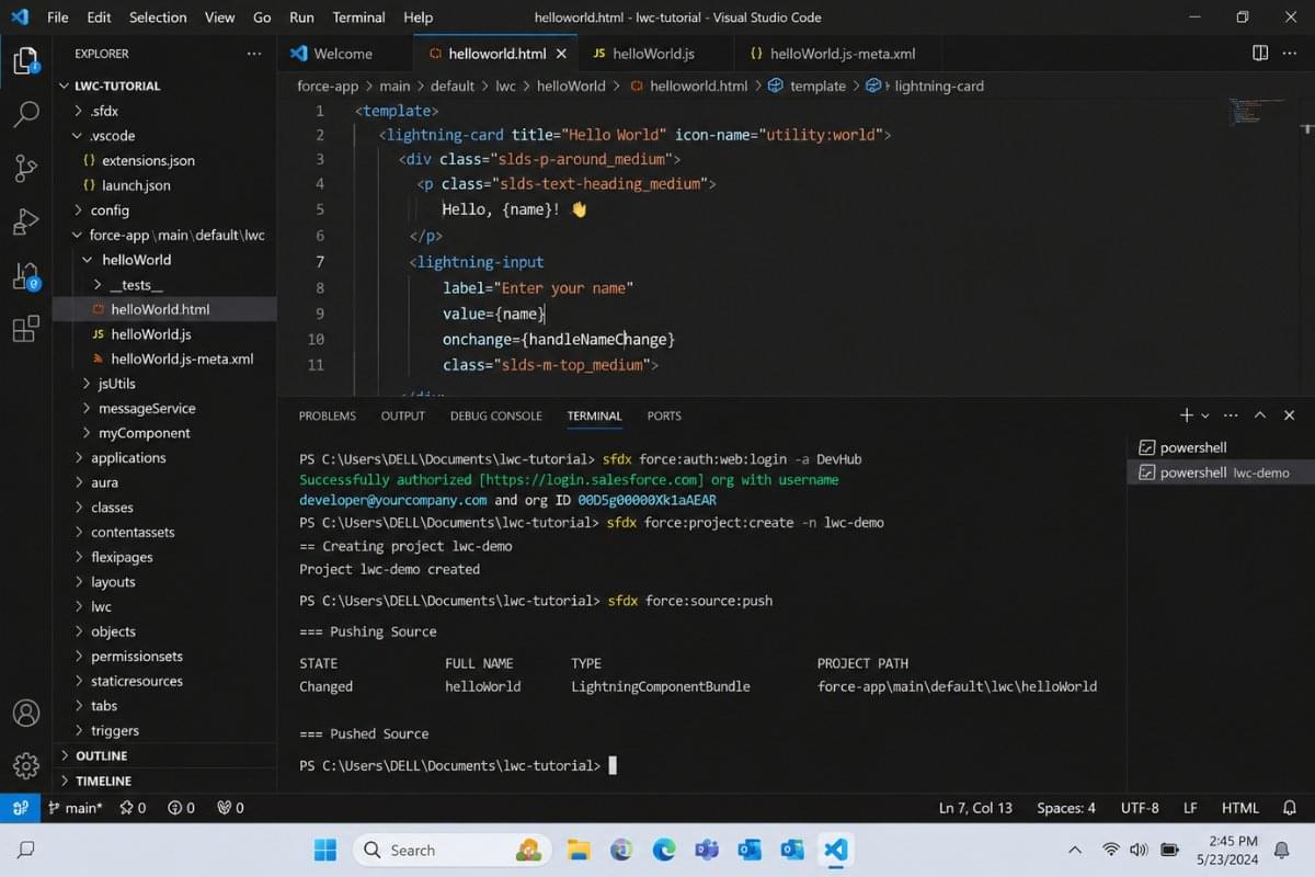 How to Create Your First Lightning Web Component in Salesforce